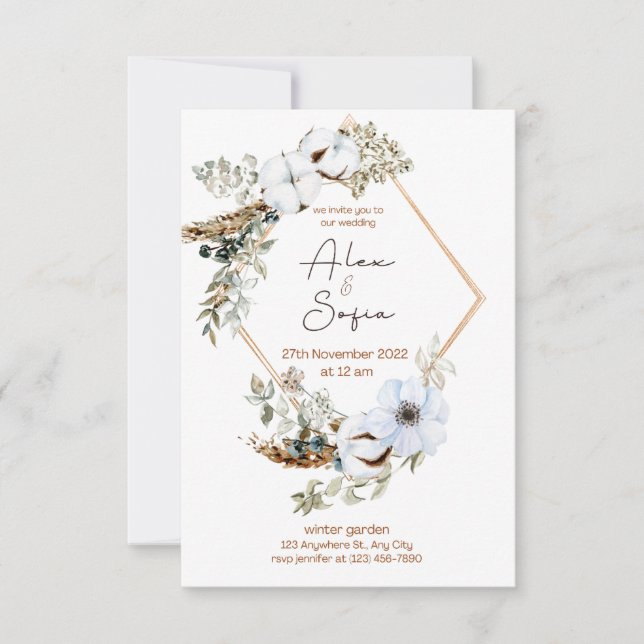 Invitation belle conception pour une journée spéciale (Devant)