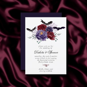 Invitation Belle déplaisante   Roses gothiques foncés avec ch
