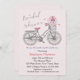 Invitation Belle douche à bicyclette nuptiale