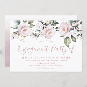 Invitation Belle Dusty Rose Blush Pink Engagement Party