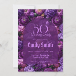 Invitation Belle Étincelle de Renoncule Anniversaire Personna