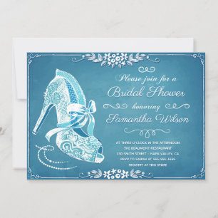 Invitation Belle Fête des mariées de chaussures Lace Bride's