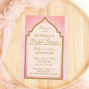 Invitation Belle Fête des mariées indienne des nuits