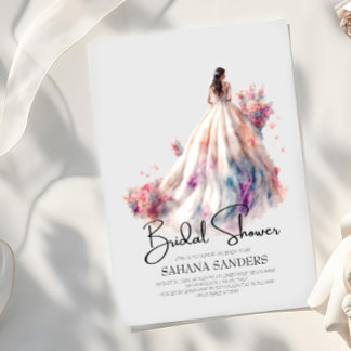 Invitation Belle Fête des mariées Mariage Florale