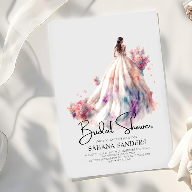 Invitation Belle Fête des mariées Mariage Florale (Créateur téléchargé)