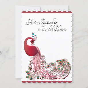 Invitation Belle Fête des mariées Peacock