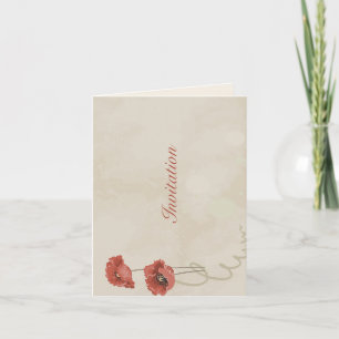 Invitation Belle fleur rose