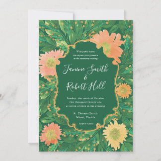 Invitation Belle Fleurs Aquarelle Peinture Mariage