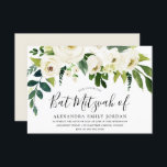 Invitation Belle Fleurs Blanches Bar Mitzvah Bat mitzvah<br><div class="desc">Belles fleurs blanches Bar Mitzvah Bat mitzvah adapté à la fois pour Bar Mitzvah et Bat mitzvah</div>