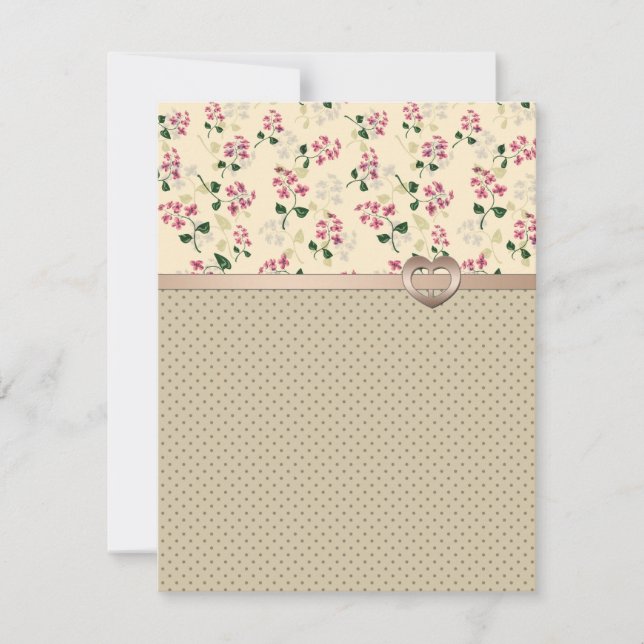 Invitation Belle florale sans couture motif oubli-me-non pi (Devant)