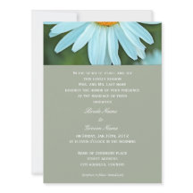 Belle, invitant blanc mariage de fleurs marguerite