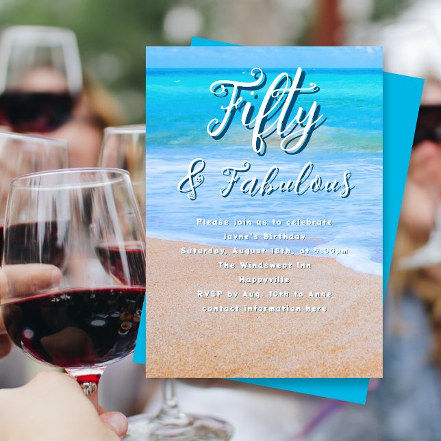 Invitation Belle mer Jalon fête d'anniversaire (Créateur téléchargé)