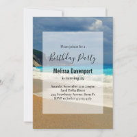 Belle Mer Turquoise Photo Tropicale Anniversaire