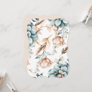 Invitation Belle motif sans couture fleurie avec vintage