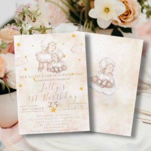 Invitation Belle Mouton épais poussière de nuage épais étoile