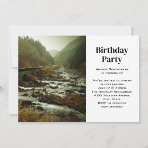 Invitation Belle nature Pittoresque Photo Anniversaire