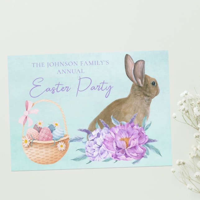 Invitation Belle Pâques Bunny Custom Pastel Party (Créateur téléchargé)