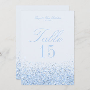 Invitation Belle Parties scintillant Bleue Mariage Tableau Nu
