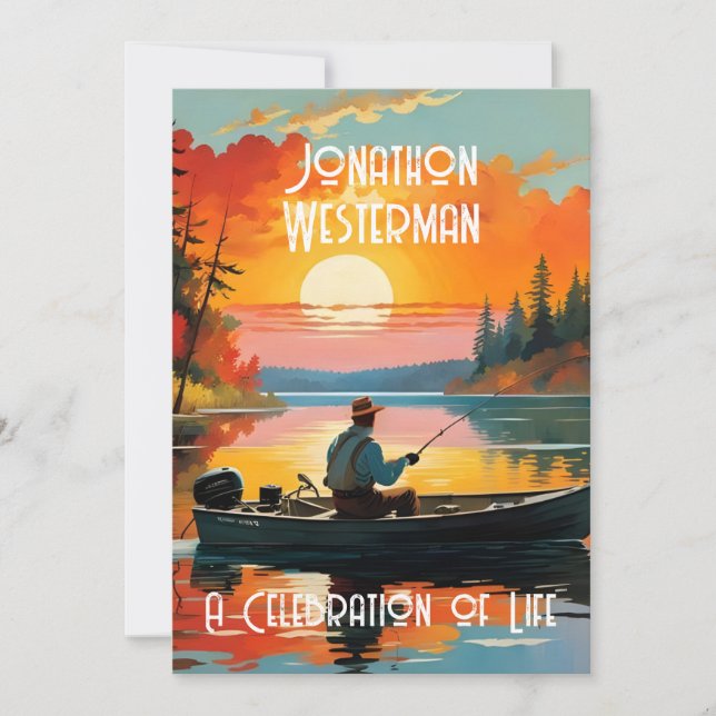 Invitation Belle pêche Fête de la vie (Devant)