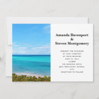 Belle photo de mariage de plage tropicale panorami
