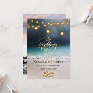 Invitation Belle plage de Floride, lumineuse et votre photo J
