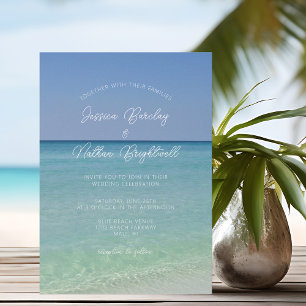 Invitation Belle plage Horizon Photographie Mariage