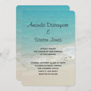 Invitation Belle plage tropicale Ocean Paradise Mariage