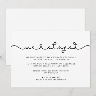 Invitation Belle police de coeur de connexion Nous avons quit