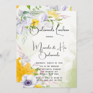 Invitation Belle Printemps Matin Floral Bridesmaids Déjeuner