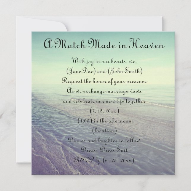 Invitation Belle Retro Pastel Pittoresque Ocean View (Devant)