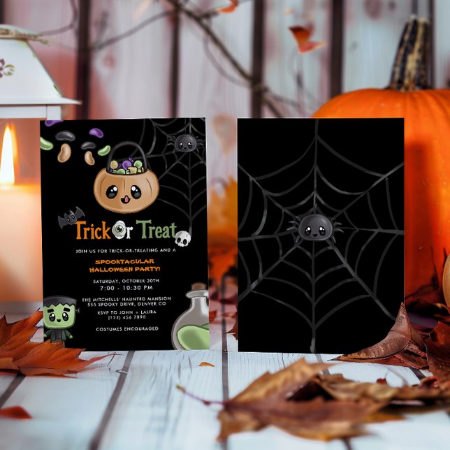 Invitation Belle Trick Ou Treat Spooktacular Halloween Party (Créateur téléchargé)