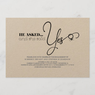Invitation Belle typographie Cute Modern Engagement Party
