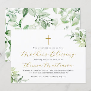 Invitation Belle verdure et Croix de la bénédiction de la mèr