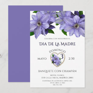 Invitation Belles Fleurs Malva pour la Fête des Mères