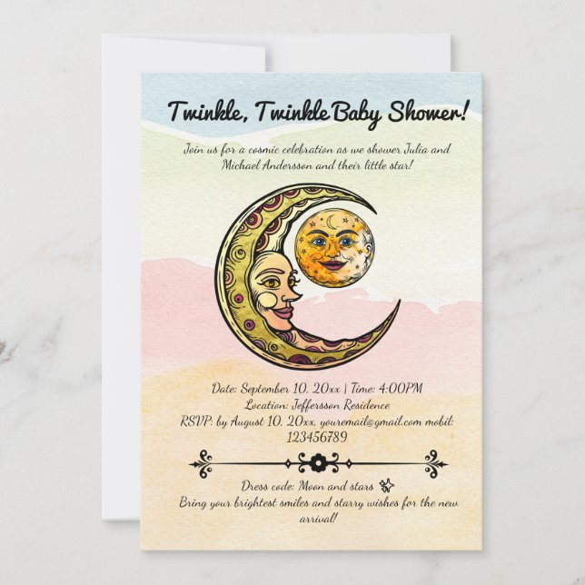 Invitation Bénédictions célestes : Accueil de notre petite ét (Devant)