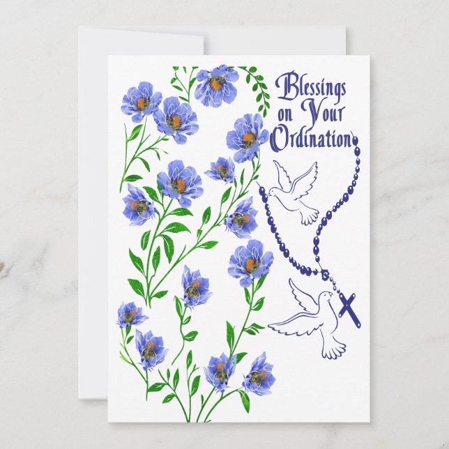 Invitation Bénédictions pour votre ordination (Devant)