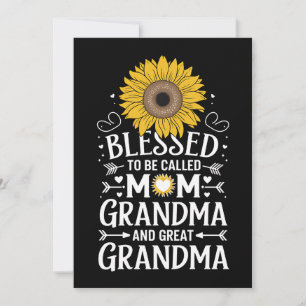 Invitation Béni D'Être Appelé Maman Grand-Mère Grand Tourneso