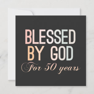 Invitation Béni par Dieu pendant 50 ans, design pour 50e anni