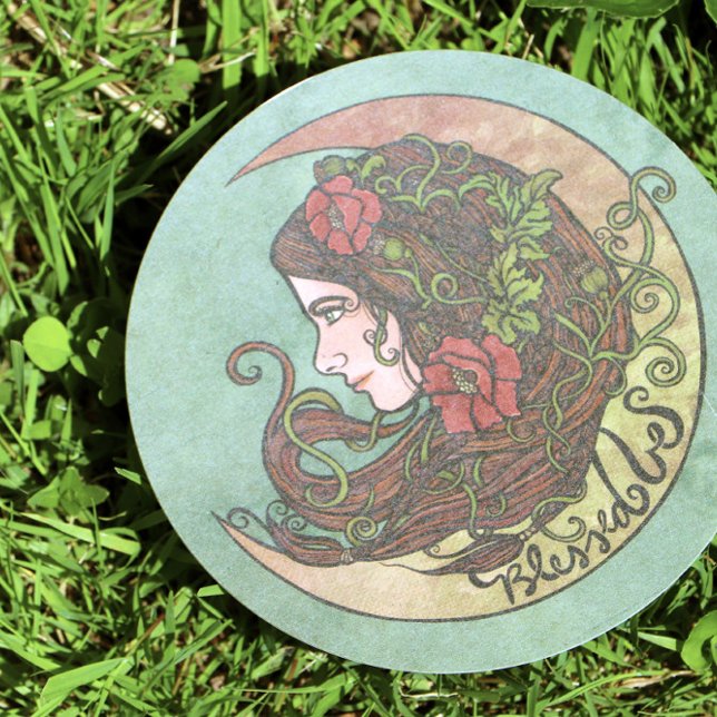 Invitation Béni Soit La Déesse Lune Pagan (Créateur téléchargé)