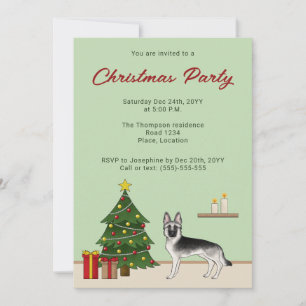 Invitation Berger Allemand Silver Sable Noël Festif