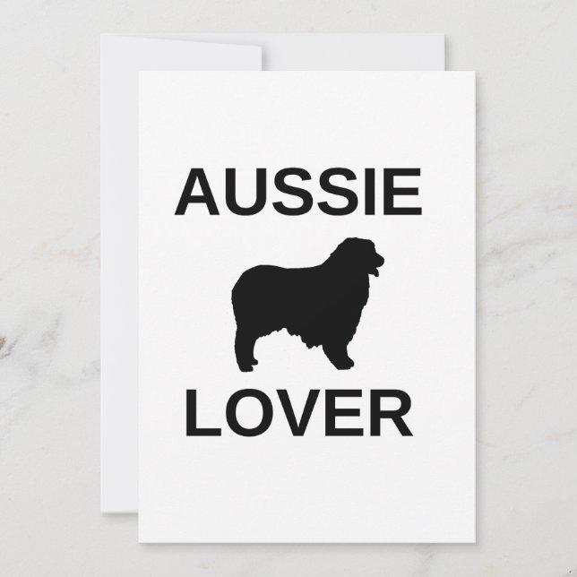 Invitation berger australien aussie amant (Devant)