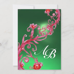 Invitation BÉRIES MAGIQUES 4, Jade rouge MONOGRAM