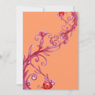 Invitation BÉRIES MAGIQUES, rose rouge