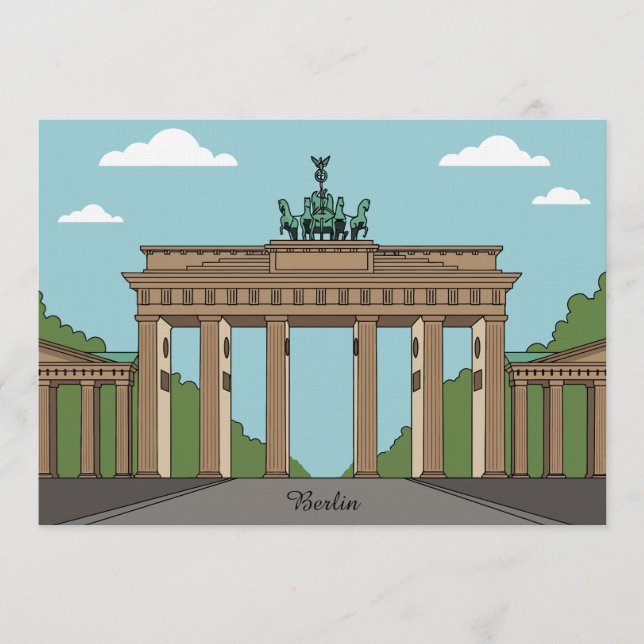 Invitation Berlin Brandenburg Gate – Classic City Landmark (Devant)