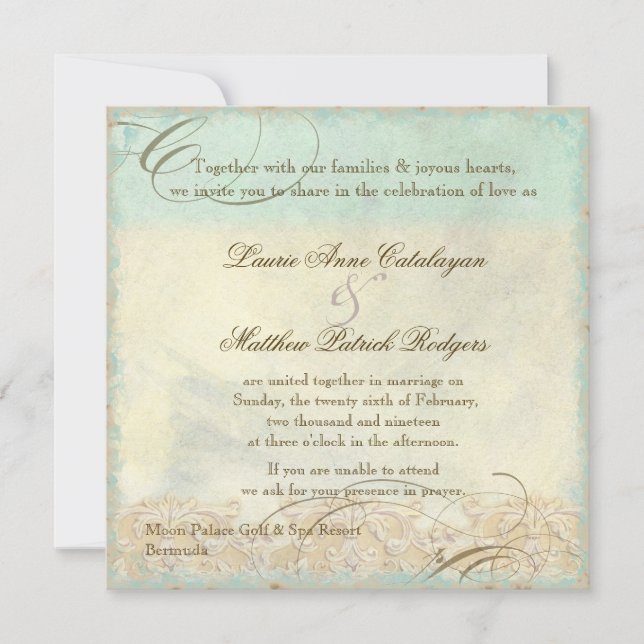 Invitation Bermudes Tortue de mer Moderne Plage côtière Ocean (Devant)