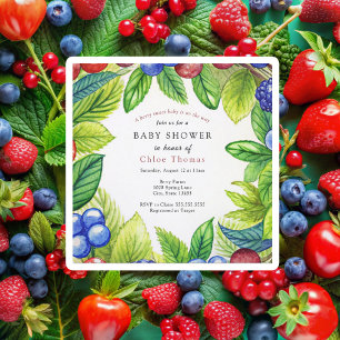 Invitation Berries Berry Baby shower sucré