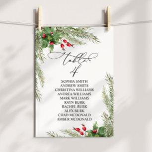 Invitation Berries rouges de Noël Tableau Numéro 4 Tableau de