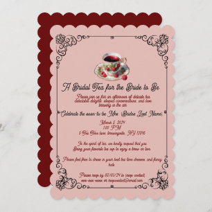 Invitation Berry Beautiful Fête des mariées Tea Time Invitati