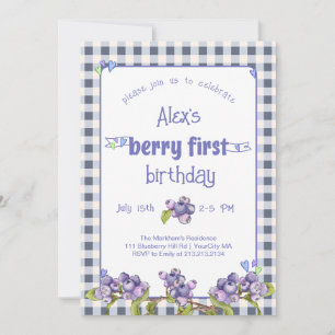 Invitation Berry Blueberry Premier anniversaire