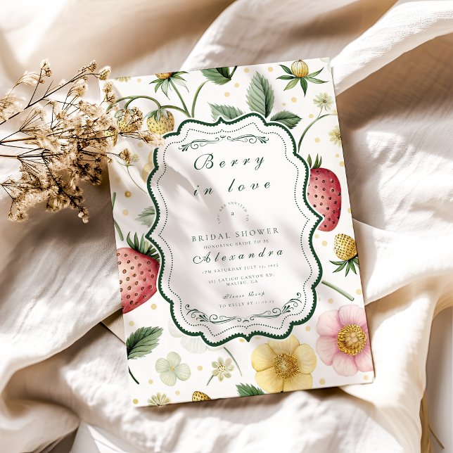 Invitation Berry Botanical Charm Fête des mariées (Créateur téléchargé)